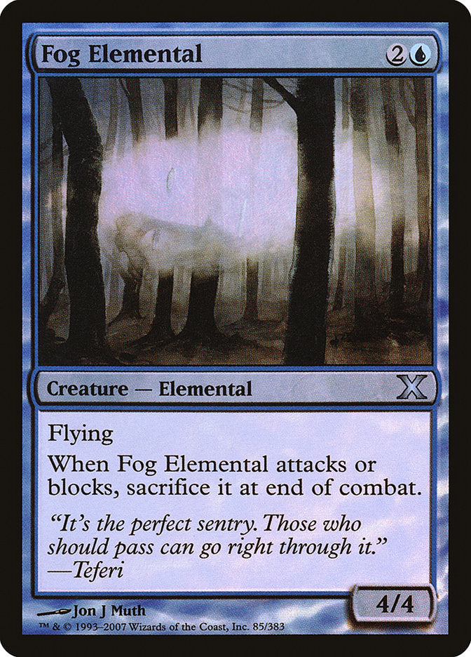 Fog Elemental (Premium Foil) [Tenth Edition] | Good Games Adelaide SA