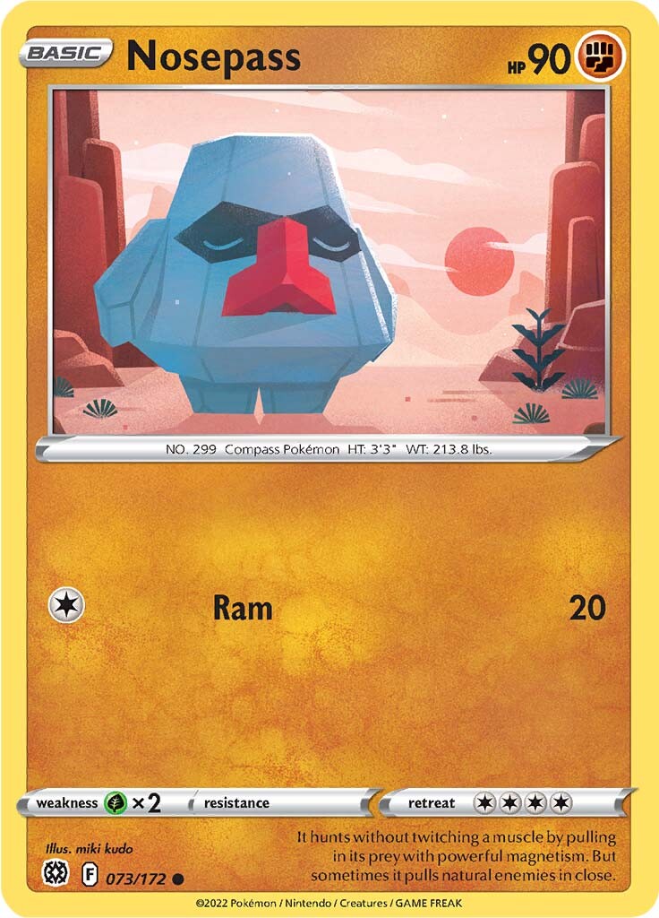 Nosepass (073/172) [Sword & Shield: Brilliant Stars] | Good Games Adelaide SA
