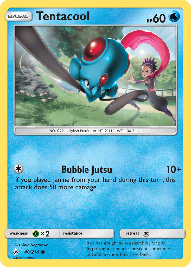 Tentacool (40/214) [Sun & Moon: Unbroken Bonds] | Good Games Adelaide SA