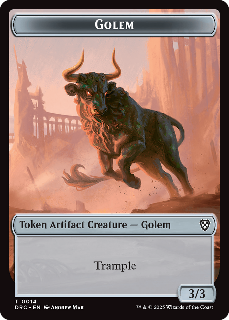 Golem (0014) // Golem (0015) Double-Sided Token [Aetherdrift Tokens] | Good Games Adelaide SA
