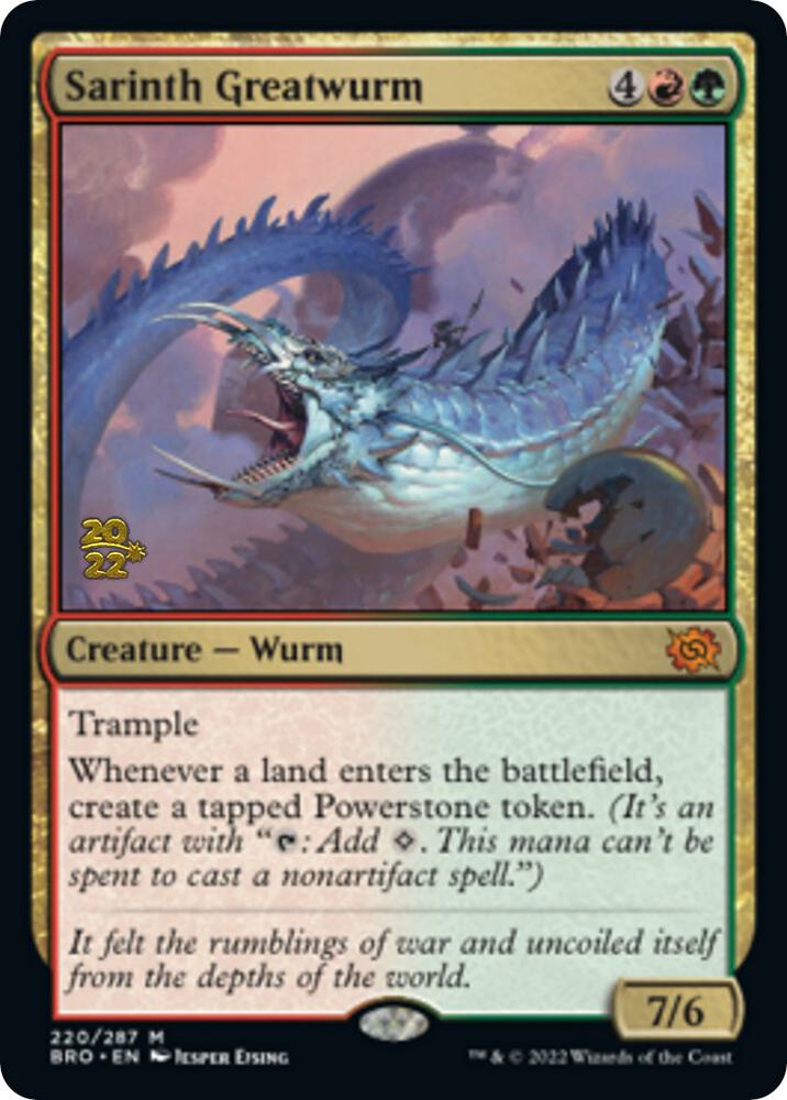 Sarinth Greatwurm 220 (Prerelease Cards)  - Foil | Good Games Adelaide SA