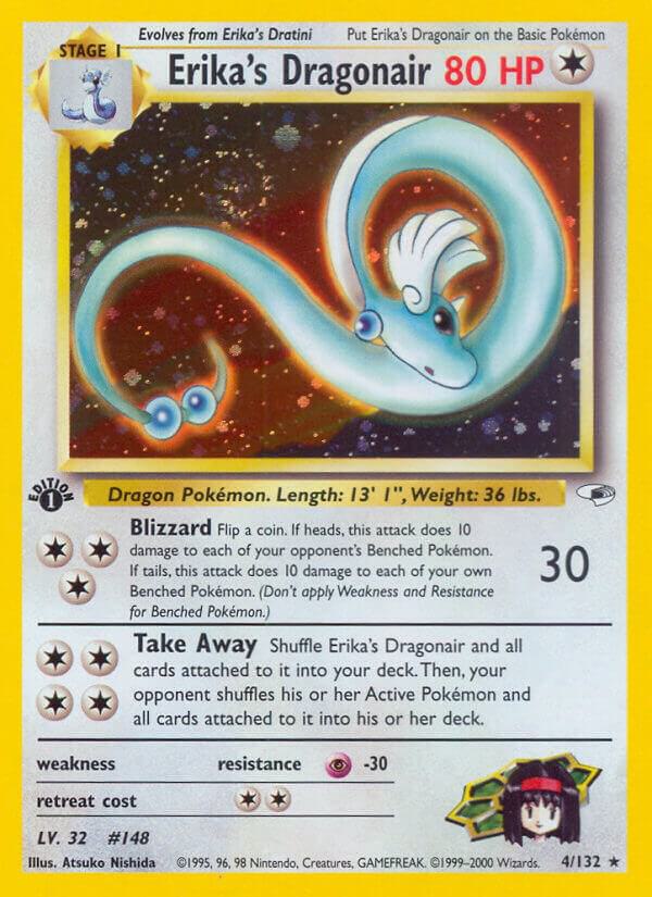 Erikas Dragonair 004/132 (Gym Heroes)  - 1st Edition Holofoil | Good Games Adelaide SA