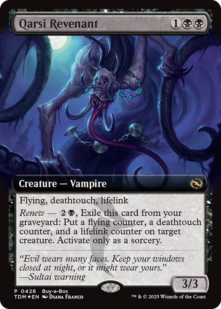 Qarsi Revenant (Extended Art) (Buy-A-Box) [Tarkir: Dragonstorm Promos] | Good Games Adelaide SA