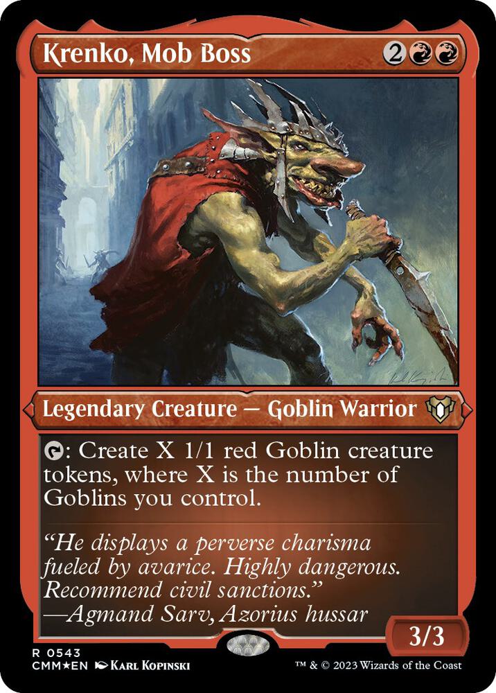 Krenko, Mob Boss 543 (Commander Masters)  - Etched Foil | Good Games Adelaide SA