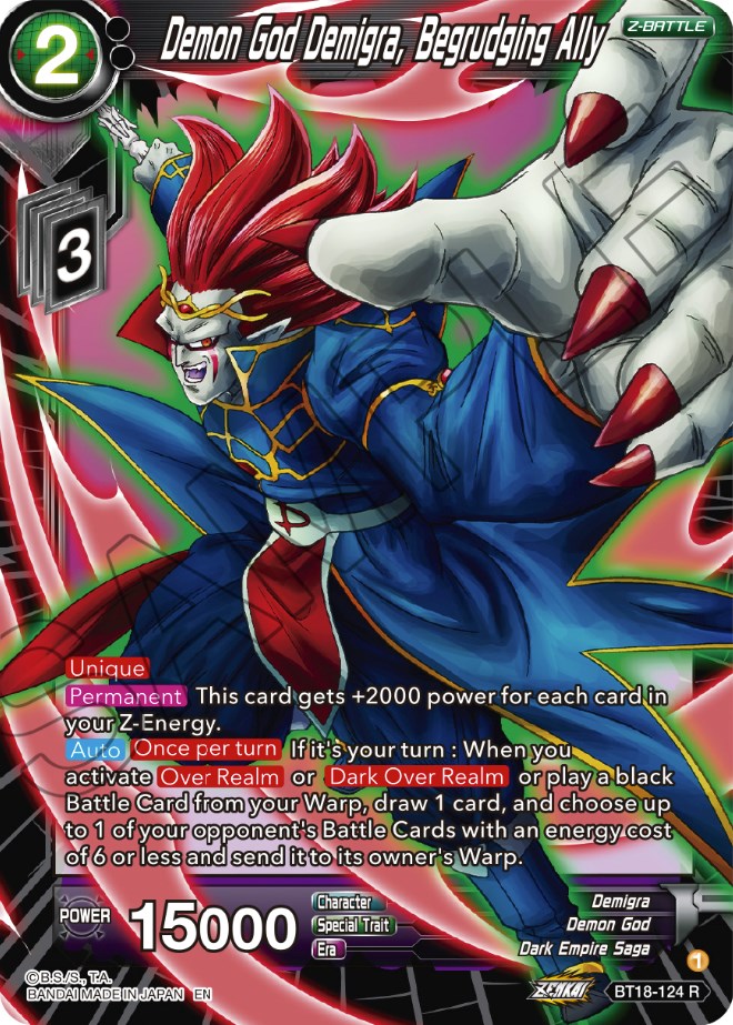 Demon God Demigra, Begrudging Ally (BT18-124) [Dawn of the Z-Legends] | Good Games Adelaide SA