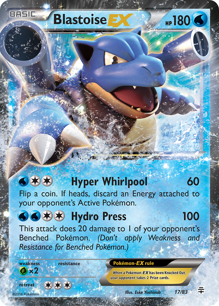 Blastoise EX (17/83) [XY: Generations] | Good Games Adelaide SA