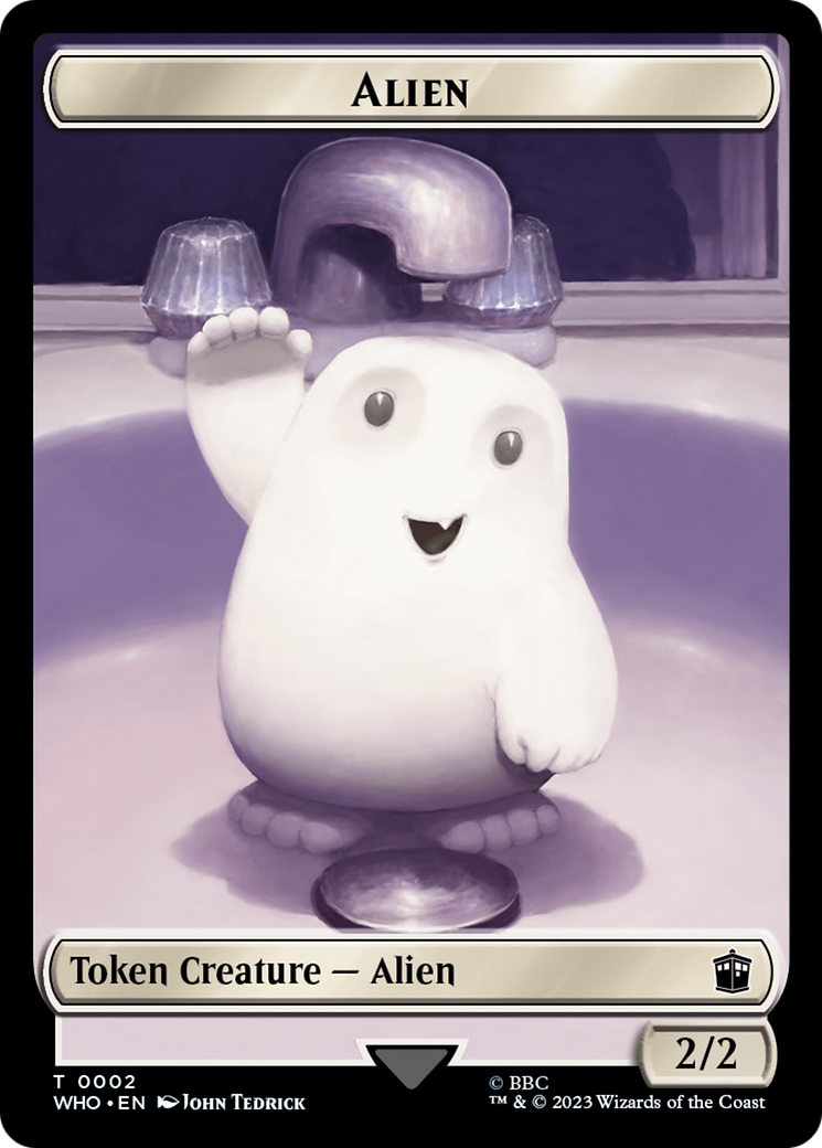 Alien // Dinosaur Double-Sided Token [Doctor Who Tokens] | Good Games Adelaide SA