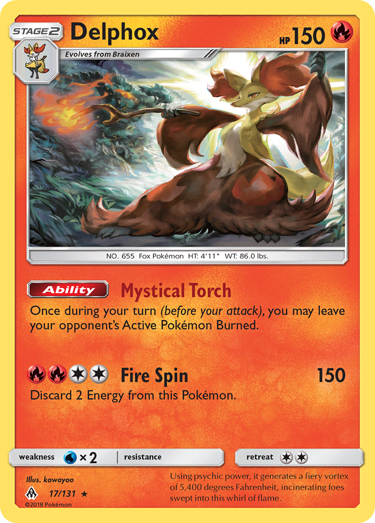 Delphox (17/131) [Sun & Moon: Forbidden Light] | Good Games Adelaide SA