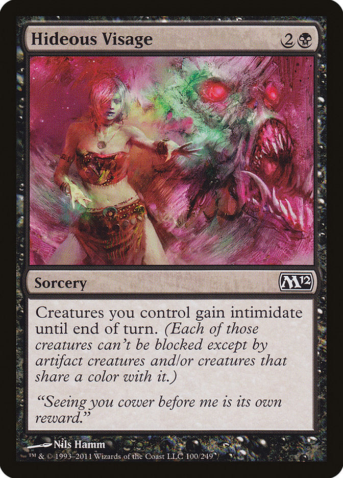 Hideous Visage 100 (Magic 2012 (M12))  - Foil | Good Games Adelaide SA