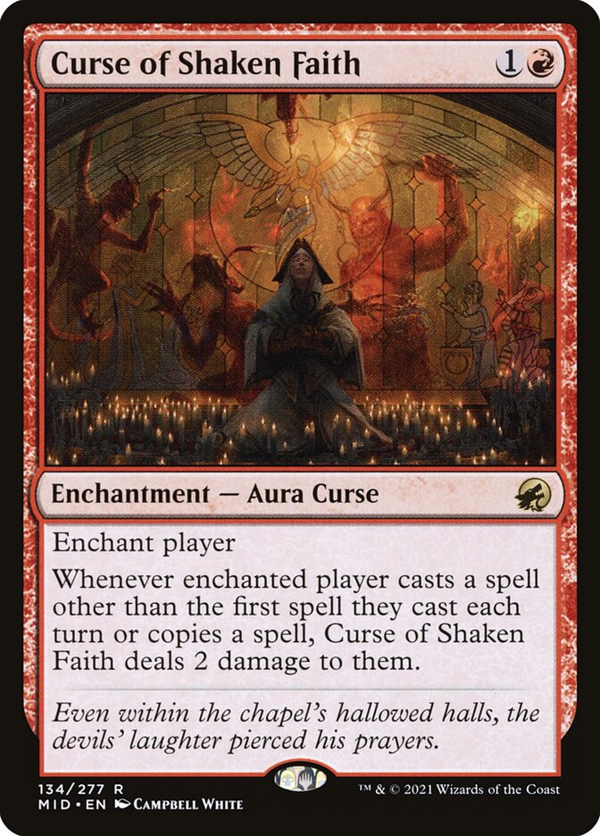 Curse of Shaken Faith 134 (Innistrad: Midnight Hunt)  | Good Games Adelaide SA