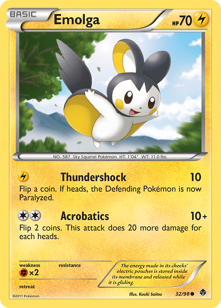 Emolga (32/98) [Black & White: Emerging Powers] | Good Games Adelaide SA