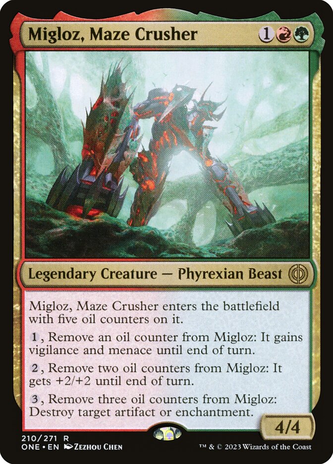 Migloz, Maze Crusher 210 (Phyrexia: All Will Be One)  - Foil | Good Games Adelaide SA