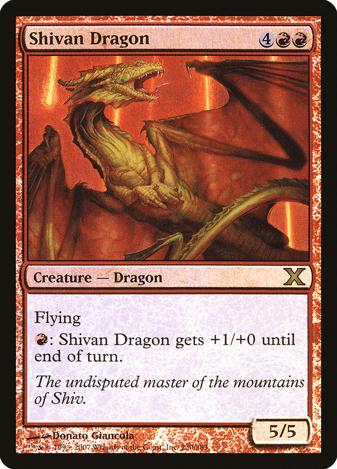 Shivan Dragon (Premium Foil) [Tenth Edition] | Good Games Adelaide SA