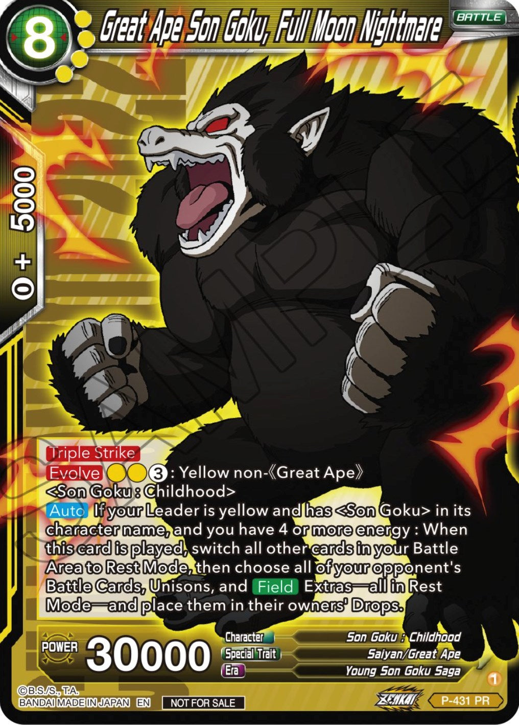 Great Ape Son Goku, Full Moon Nightmare (P-431) [Promotion Cards] | Good Games Adelaide SA