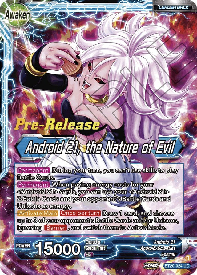 Android 21 // Android 21, the Nature of Evil (BT20-024) [Power Absorbed Prerelease Promos] | Good Games Adelaide SA