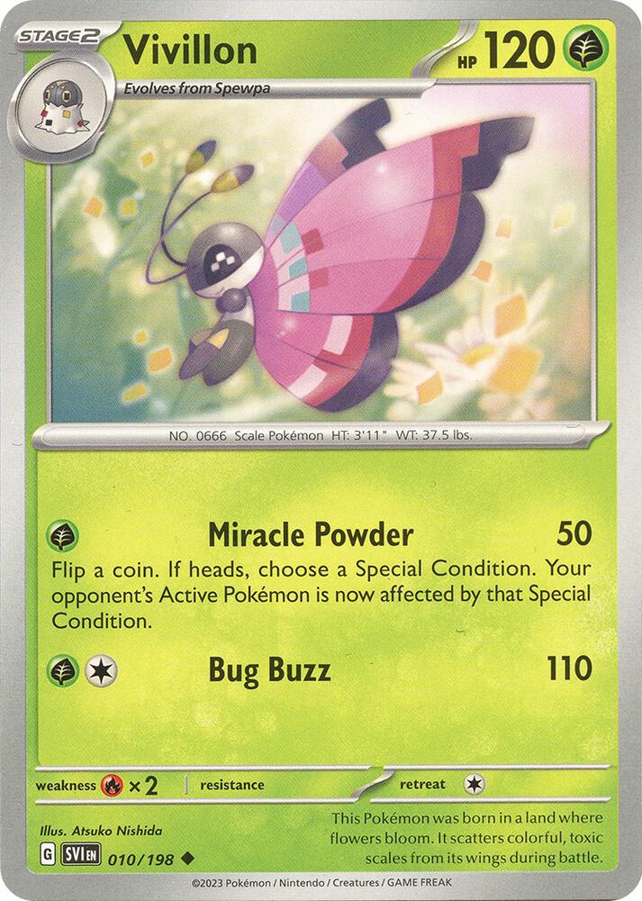 Vivillon 010/198 (SV01: Scarlet & Violet Base Set)  | Good Games Adelaide SA