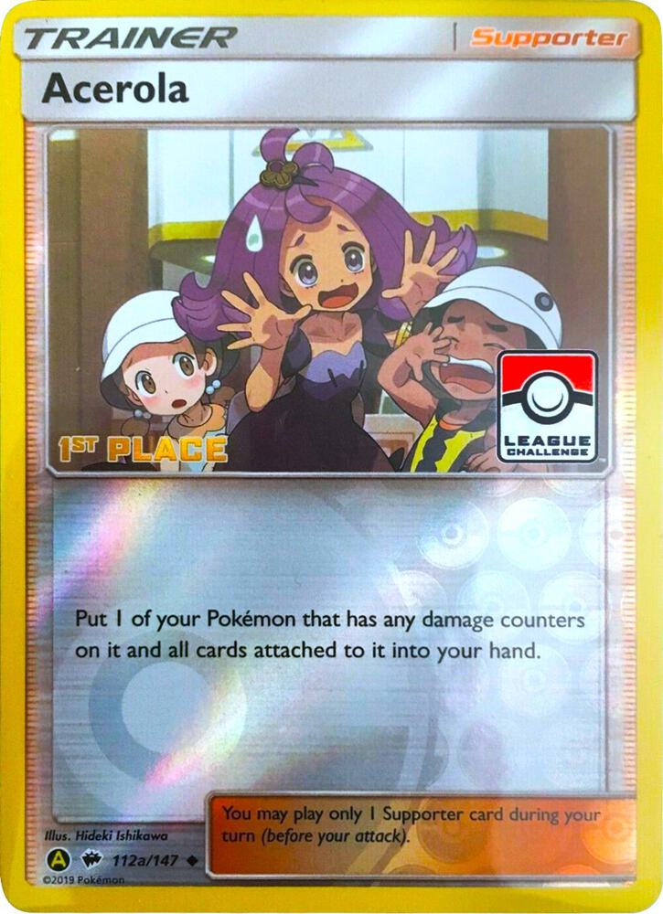 Acerola 112a 147 League Challenge 1st Place 112a/147 (League & Championship Cards)  - Reverse Holofoil | Good Games Adelaide SA