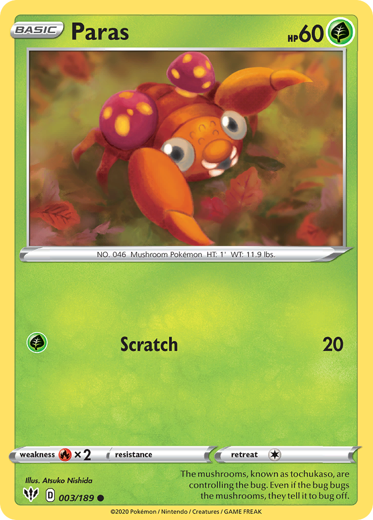 Paras (003/189) [Sword & Shield: Darkness Ablaze] | Good Games Adelaide SA
