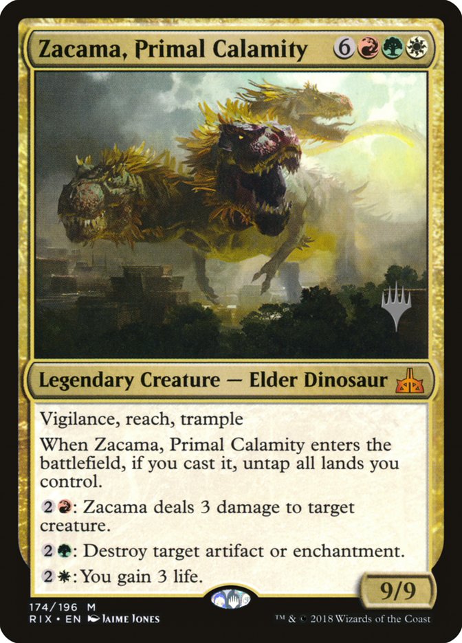 Zacama, Primal Calamity [Rivals of Ixalan Promos] | Good Games Adelaide SA