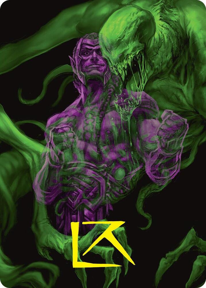 Tyvar the Pummeler Art Card Gold Stamped Signature 41 (Art Series: Duskmourn: House of Horror)  | Good Games Adelaide SA