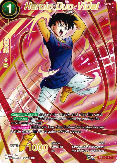 Heroic Duo Videl (Alternate Art) (TB2-011) [Special Anniversary Set 2021] | Good Games Adelaide SA