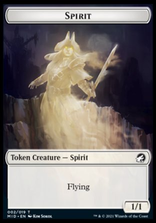 Spirit // Devil Double-sided Token [Innistrad: Midnight Hunt Tokens] | Good Games Adelaide SA