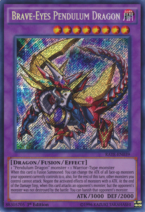 Brave-Eyes Pendulum Dragon [RATE-EN039] Secret Rare | Good Games Adelaide SA