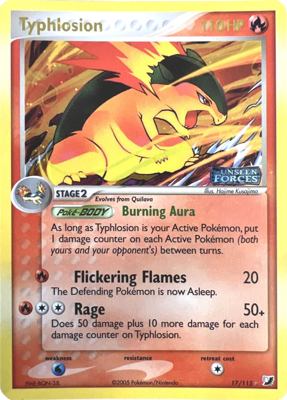 Typhlosion (17/115) (Stamped) [EX: Unseen Forces] | Good Games Adelaide SA