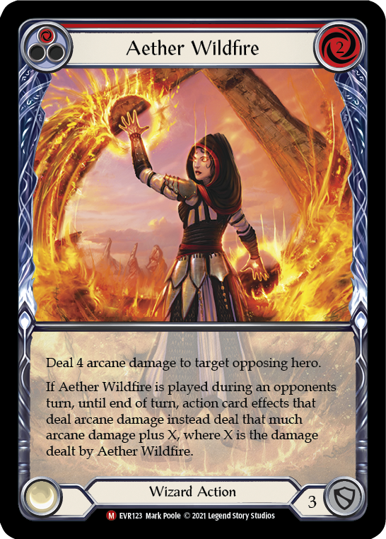 Aether Wildfire [EVR123] (Everfest)  1st Edition Extended Art Rainbow Foil | Good Games Adelaide SA