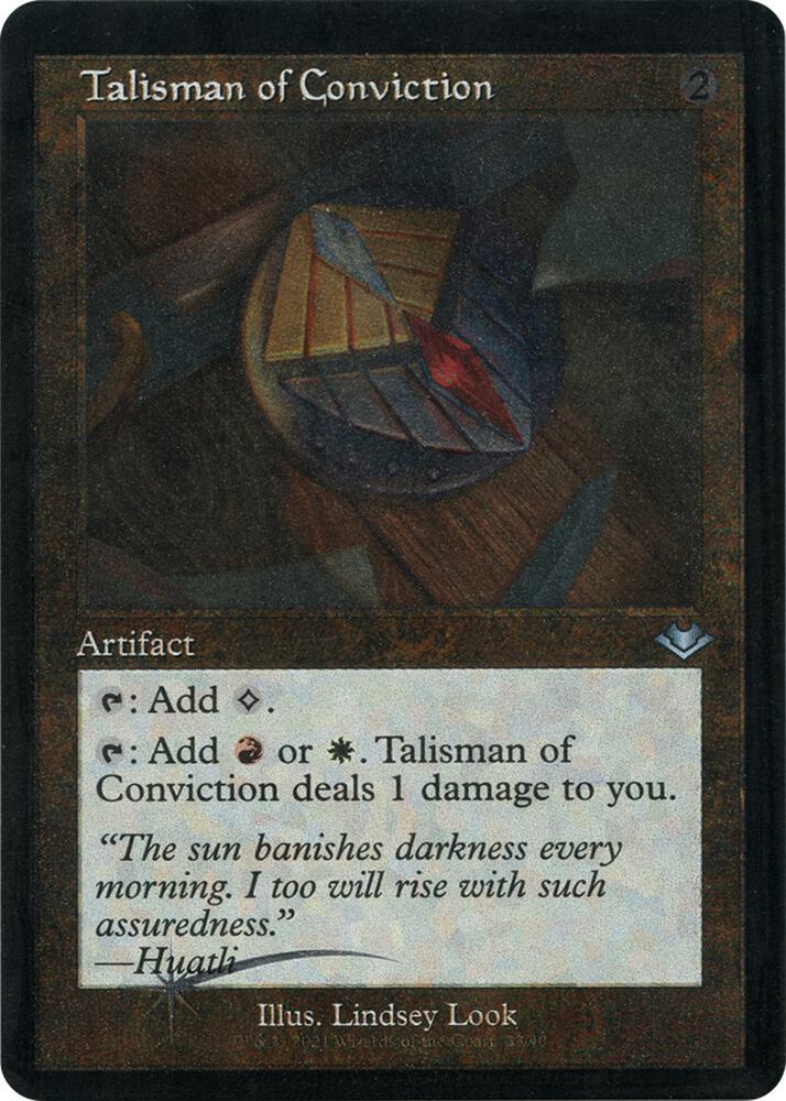 Talisman of Conviction 33 (Modern Horizons)  - Retro Etched Foil | Good Games Adelaide SA