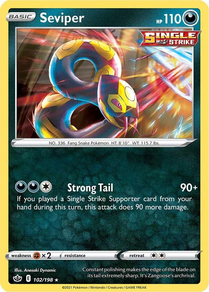 Seviper 102/198 (SWSH06: Chilling Reign)  | Good Games Adelaide SA