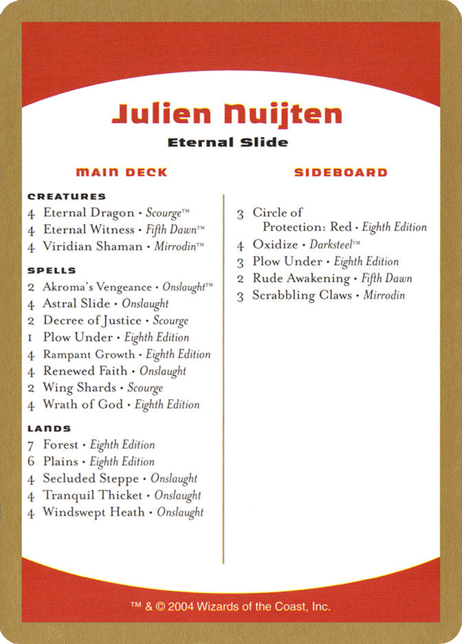 Julien Nuijten Decklist [World Championship Decks 2004] | Good Games Adelaide SA