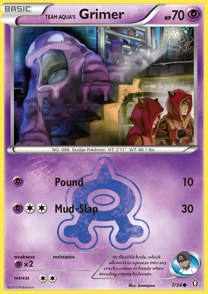 Team Aqua's Grimer (7/34) [XY: Double Crisis] | Good Games Adelaide SA