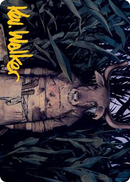 Fleshtaker Art Card Gold Stamped Signature 61 (Art Series: Innistrad: Midnight Hunt)  | Good Games Adelaide SA