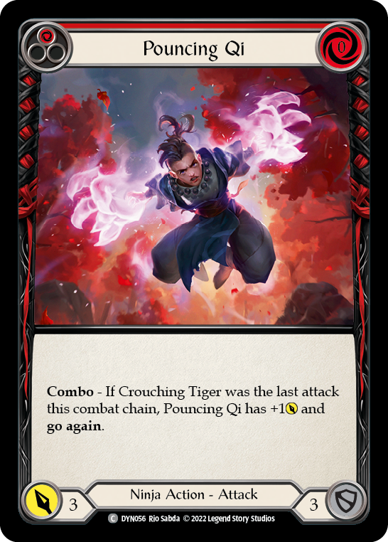 Pouncing Qi (Red) [DYN056] (Dynasty)  Rainbow Foil | Good Games Adelaide SA