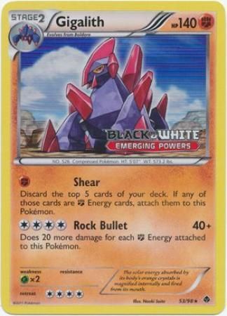 Gigalith (53/98) (Prerelease Promo) [Black & White: Black Star Promos] | Good Games Adelaide SA