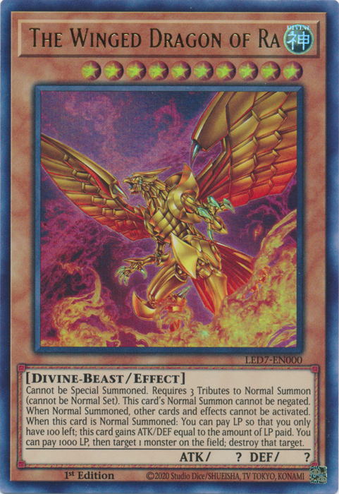 The Winged Dragon of Ra (Alternate Art) [LED7-EN000] Ultra Rare | Good Games Adelaide SA