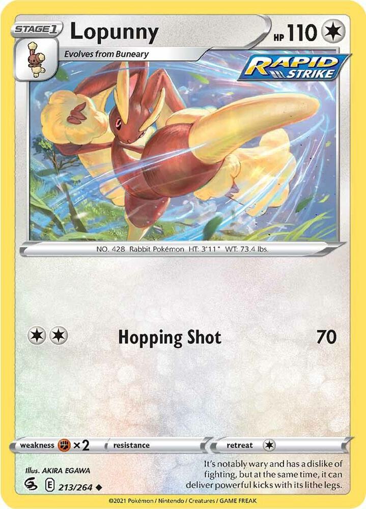 Lopunny 213/264 (SWSH08: Fusion Strike)  | Good Games Adelaide SA