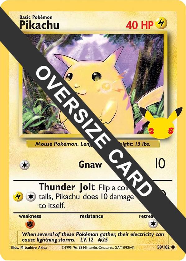 Pikachu 58 102 25th Anniversary 58/102 (Jumbo Cards)  | Good Games Adelaide SA