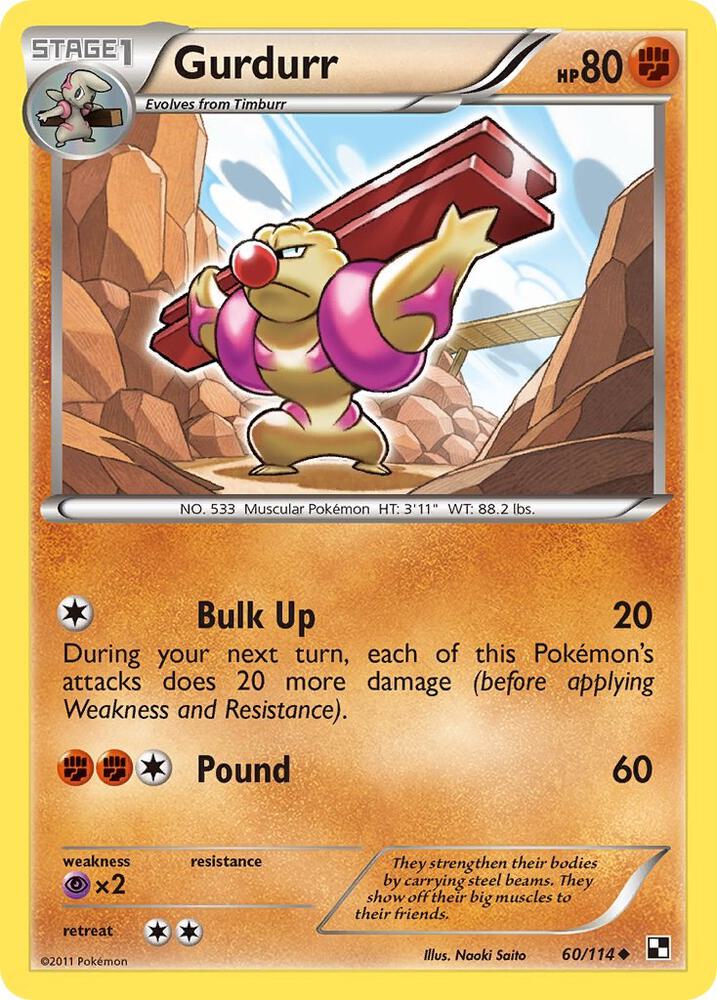 Gurdurr 60/114 (Black and White)  - Reverse Holofoil | Good Games Adelaide SA