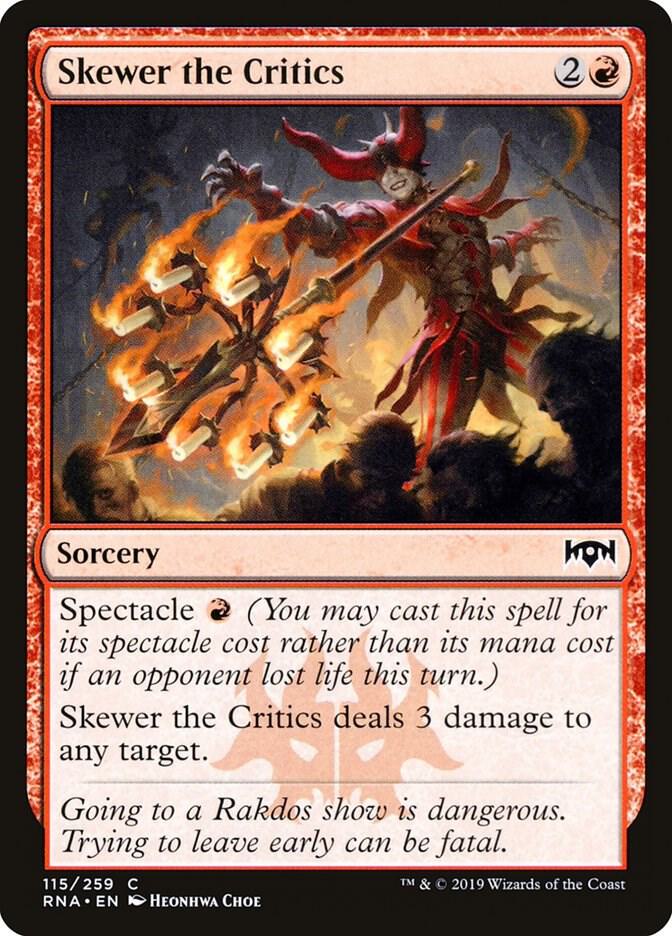 Skewer the Critics 115 (Ravnica Allegiance)  - Foil | Good Games Adelaide SA