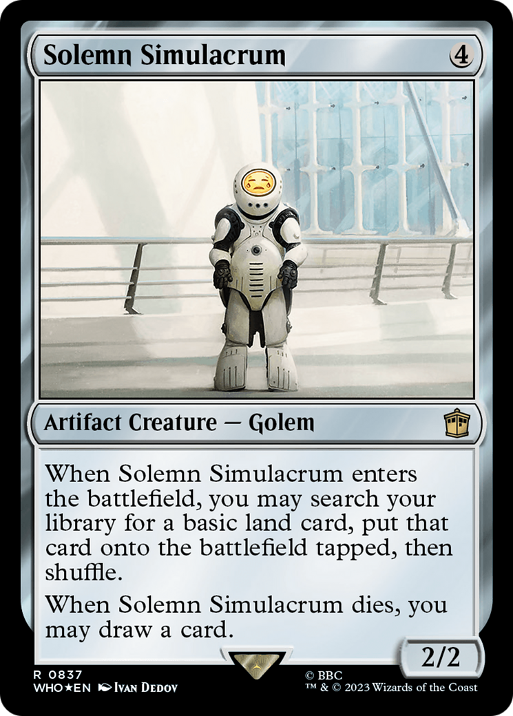 Solemn Simulacrum (Surge Foil) [Doctor Who] | Good Games Adelaide SA