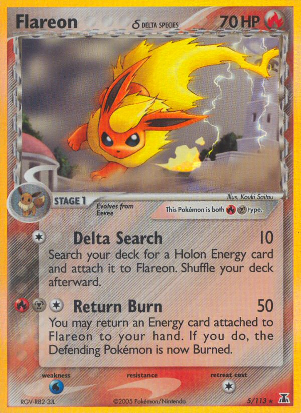 Flareon (5/113) (Delta Species) [EX: Delta Species] | Good Games Adelaide SA