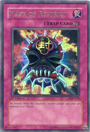 Mask of Restrict [LON-018] Ultra Rare | Good Games Adelaide SA