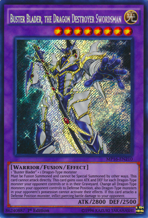 Buster Blader, the Dragon Destroyer Swordsman [MP16-EN210] Secret Rare | Good Games Adelaide SA