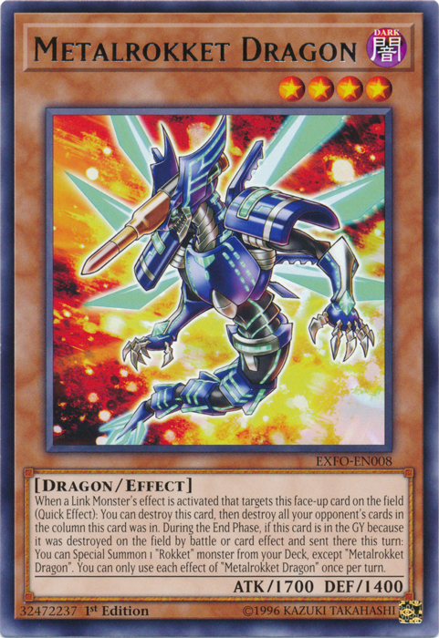 Metalrokket Dragon [EXFO-EN008] Rare | Good Games Adelaide SA