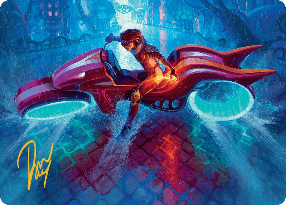 Chandra Spark Hunter Art Card Gold Stamped Signature 20 (Art Series: Aetherdrift)  | Good Games Adelaide SA