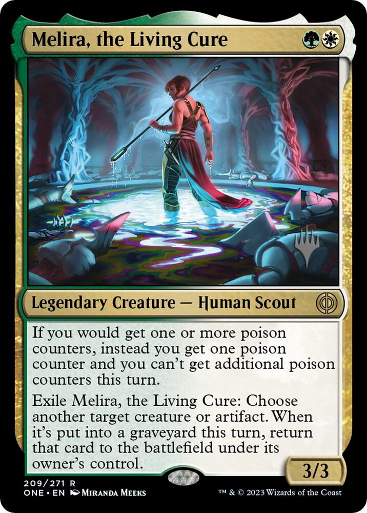 Melira the Living Cure 209 (Promo Pack: Phyrexia: All Will Be One)  | Good Games Adelaide SA