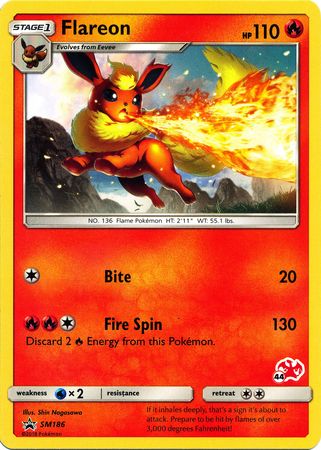 Flareon (SM186) (Charizard Stamp #44) [Battle Academy 2020] | Good Games Adelaide SA