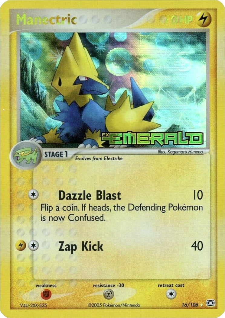 Manectric (16/106) (Stamped) [EX: Emerald] | Good Games Adelaide SA